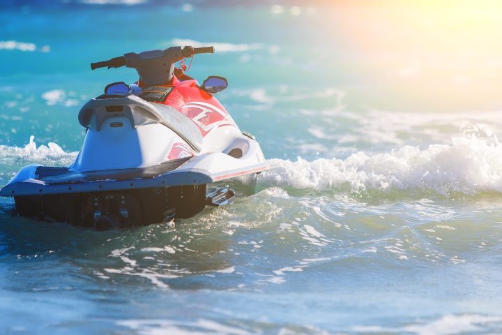 a small boat in a body of water